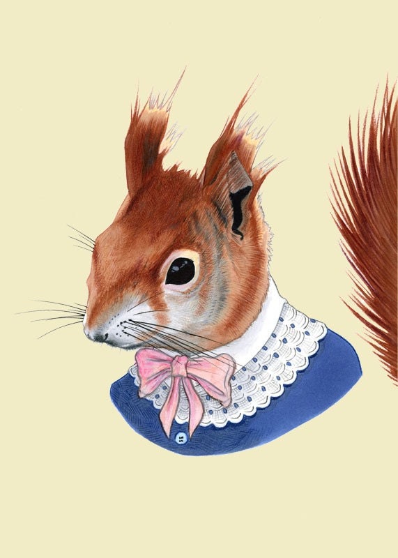 Red Squirrel print 5x7