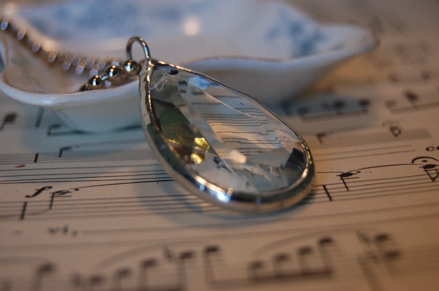 Vintage Chandelier Crystal Necklace