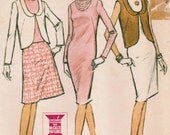 Vintage 1965 McCall's 7704 Sewing Pattern Misses' Dress, Blouse, Jacket, Vest, Skirt Size 12 Bust 32