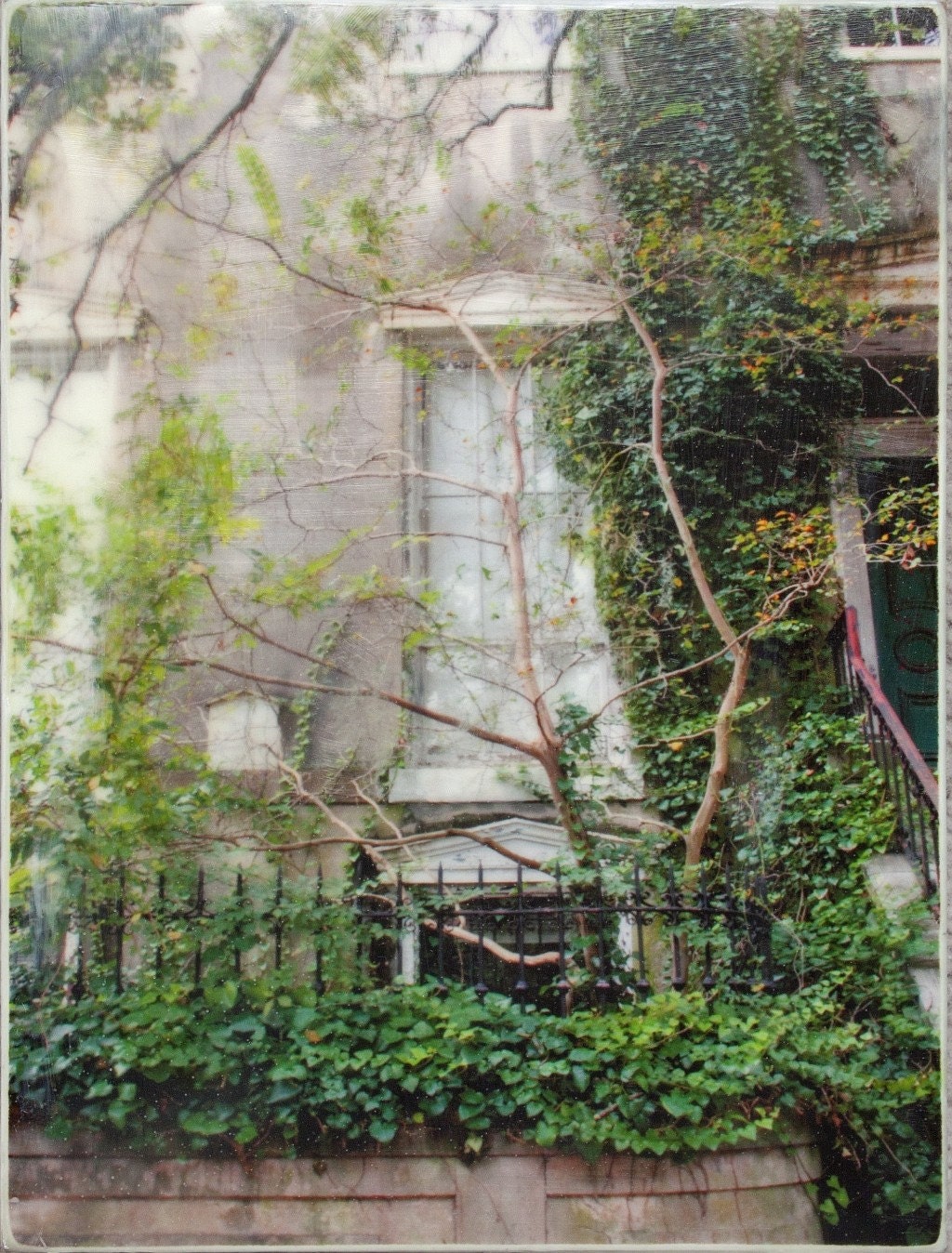 Waiting  -  Savannah, GA - Photo Encaustic on Wood Panel