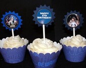 Personalized Star Wars Cupcake kit Wrappers Toppers