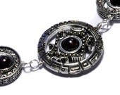 Cyberpunk Jewelry - Necklace - Dark Red Garnet