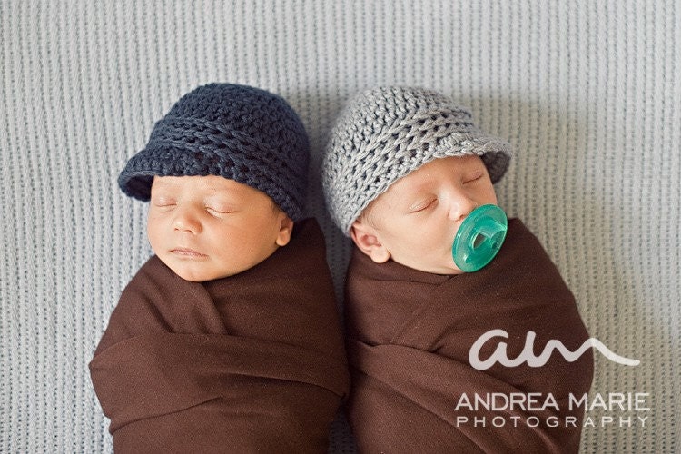 Crochet Pattern PDF - Lil Jackie Hat, Newsboy, Sizes Preemie to Adult