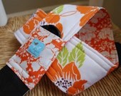Camera Strap, Orange Dolce, Reversible, Built in Lens Cap Pocket