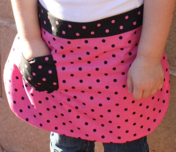 Kids Apron - Reversible Polka Dots