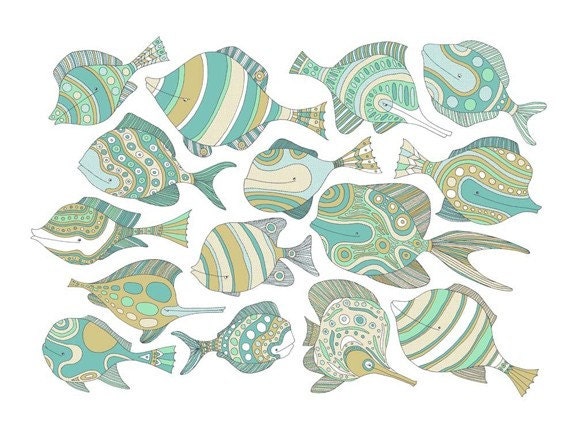 Fish - limited edition screen print 18 x 24