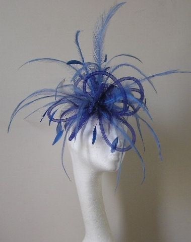 Royal Blue Wedding Fascinator Hat