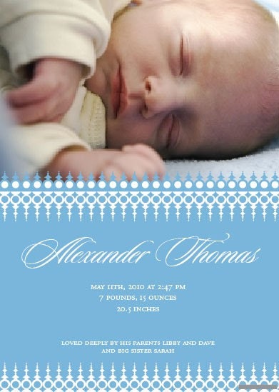 Elegant Birth or Adoption Announcement