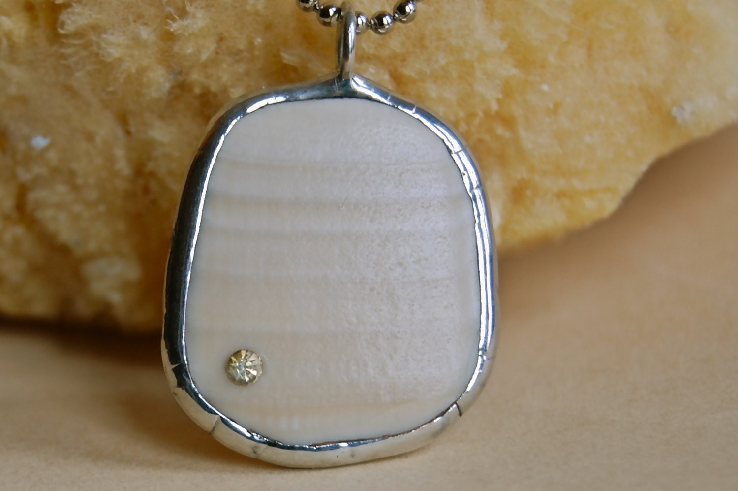 Squared North Carolina Shell Necklace