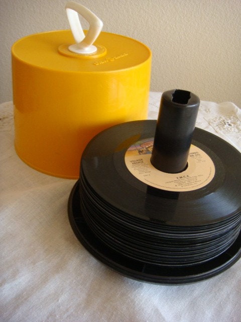 Disk Go Case - with 30  vinyl 45's  Tina Turner - Commodores -Reserved