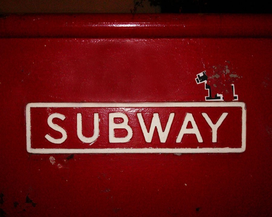 Subway 8X10 art print street art train urban photography philadelphia city