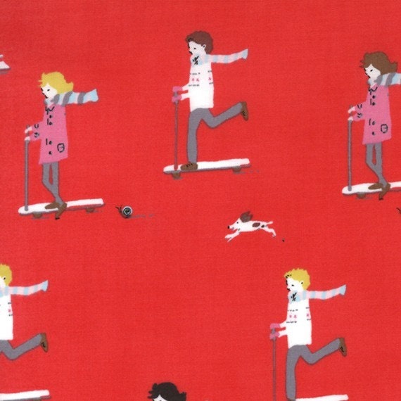 SALE 1 Yard - Sherbet Pips by Aneela - Scoot in Cherry