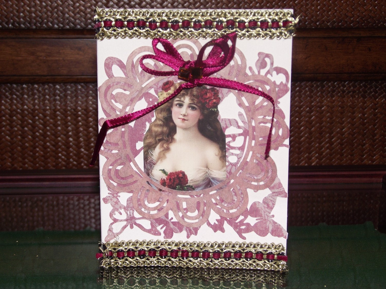 Lovely Rose Garden  Lady card