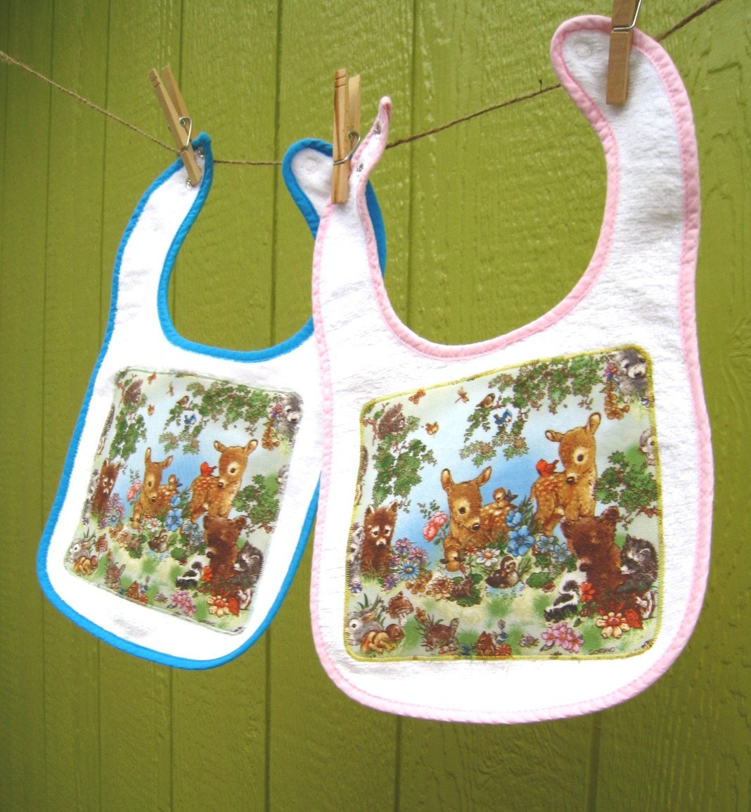 Woodland Creatures infant bib