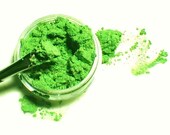 Mint Dilly Vegan Eye Shadow Bright Green With Gold Sparkle Shimmer Mineral Makeup
