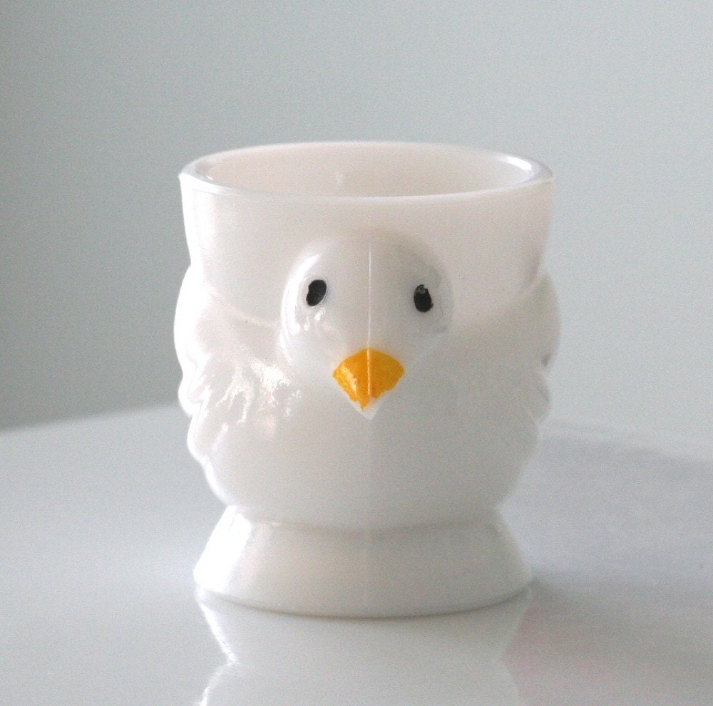 Milk Glass Opalex Chick Egg Cup