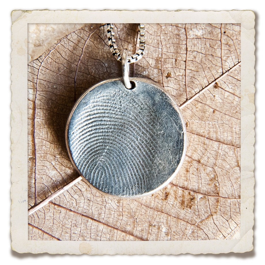 Silver Fingerprint Pendant