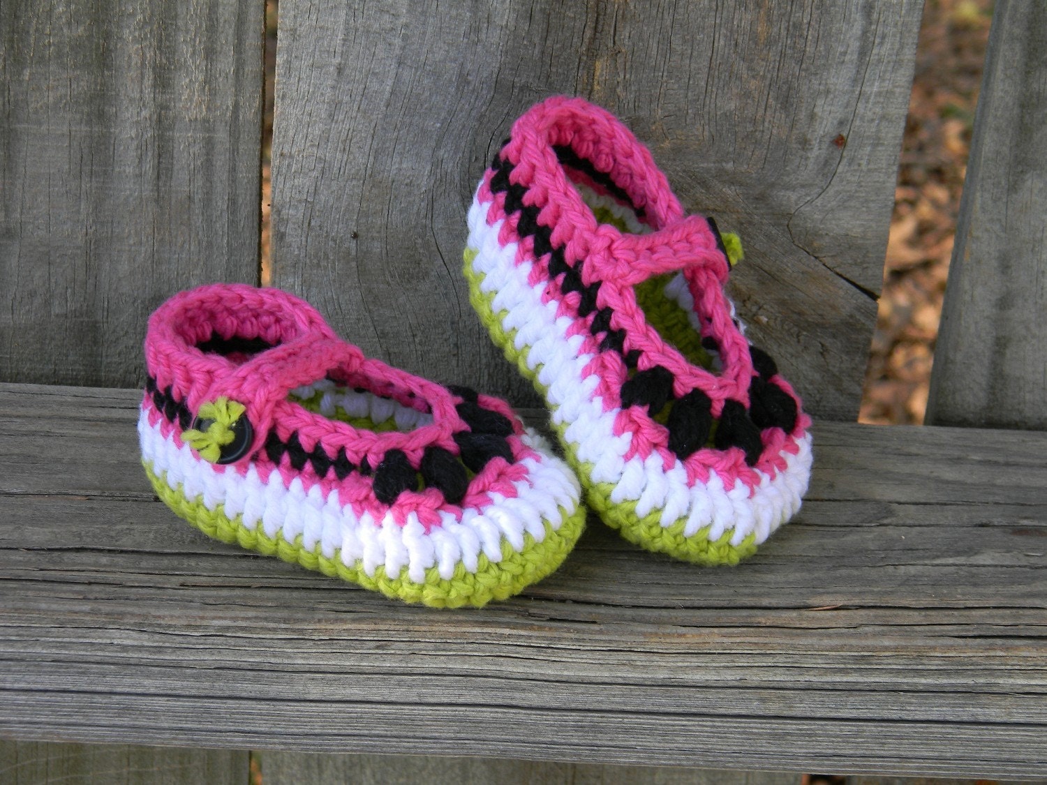 Baby Girl, Crochet Baby Booties, Watermelon, Baby Girl Booties, Watermelon Booties, MADE TO ORDER