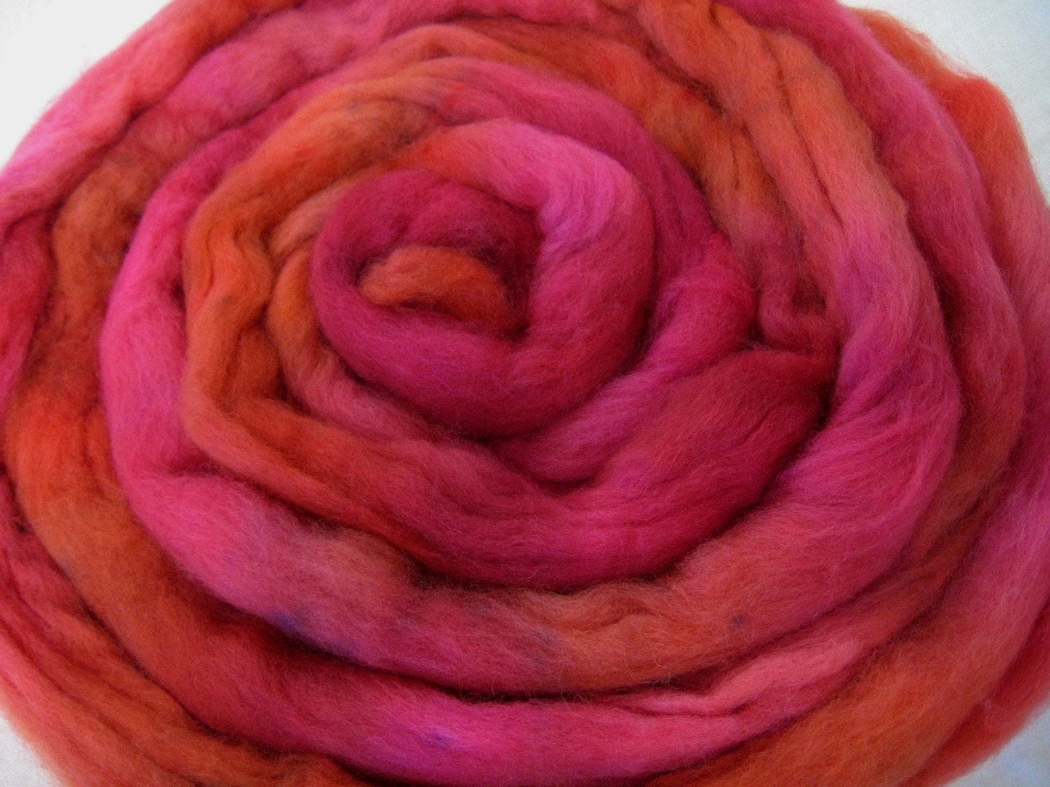 Hand-dyed Merino Wool Roving - Mars Colorway - 3.7 Ounces - Free Domestic Shipping