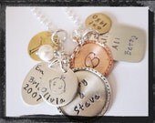 Mixed UP Metal  Large Family Cluster Charm Necklace