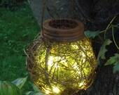 Rustic Outdoor Firefly Lantern Woodland Garden Wedding