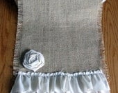 Burlap Table Runner - Ruffled 12"x71" (Custom sizes also available) Tablerunner