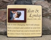 Personalized Wedding Custom Picture Frame Gift,Anniversary, Love, Wedding song, quote, verse, vows by YourPictureStory on Etsy