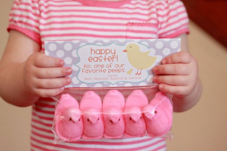 Easter Treat Bag Tags: Peeps - Printable PDF