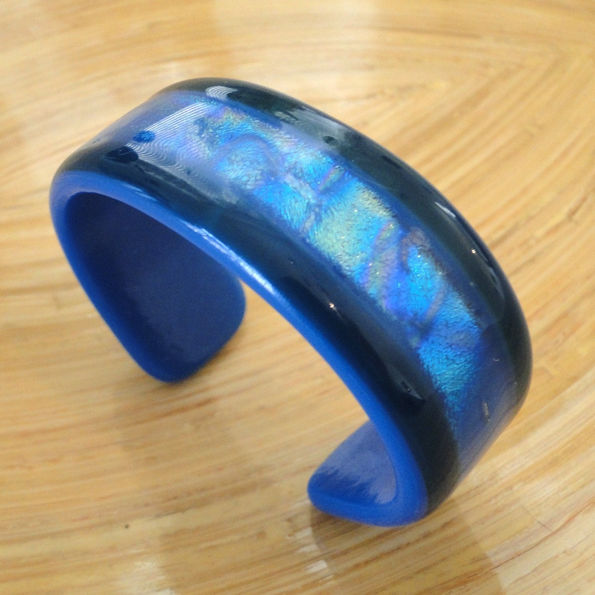 Ice Ice Baby Dichroic Glass Bracelet