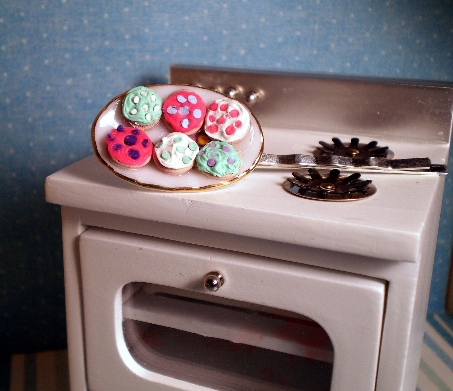Mini Platter of Iced Cookies with Sprinkles Bobby Pin