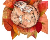 Squirrel Spoon // A3 print