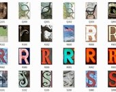 Alphabet Photography Letter Q R S T U V W X Y Z 4x6 Color Photographs with Optional Mat & Framing available