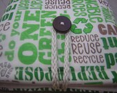KINDLE 3 Sony Galaxy Case Cover Sleeve Blackberry Playbook Ready to Ship Recyle Reuse Reduce Go Green