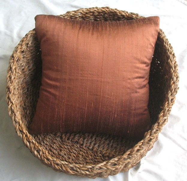 dark bronze /brown solid decorative throw pillow covers 16 inch