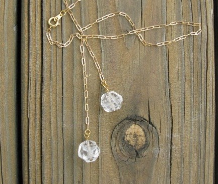 Double crystal necklace