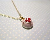 Glamorous Strawberry Shortcake Golden Necklace