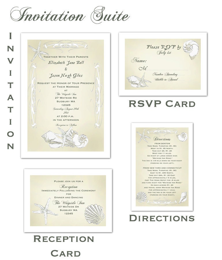 DIY Print- SeaShell Invitation Suite