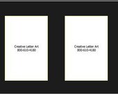 6 opening Black Mat 2pack-holds 4x6 Alphabet Photographs for name art, Wedding gift or word art.