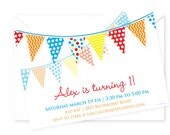 Flag Birthday Party Invitation