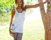 sale - sale - sale - om - screen printed white tank top - yoga wear