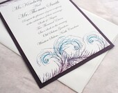Feather Print Wedding Invitation