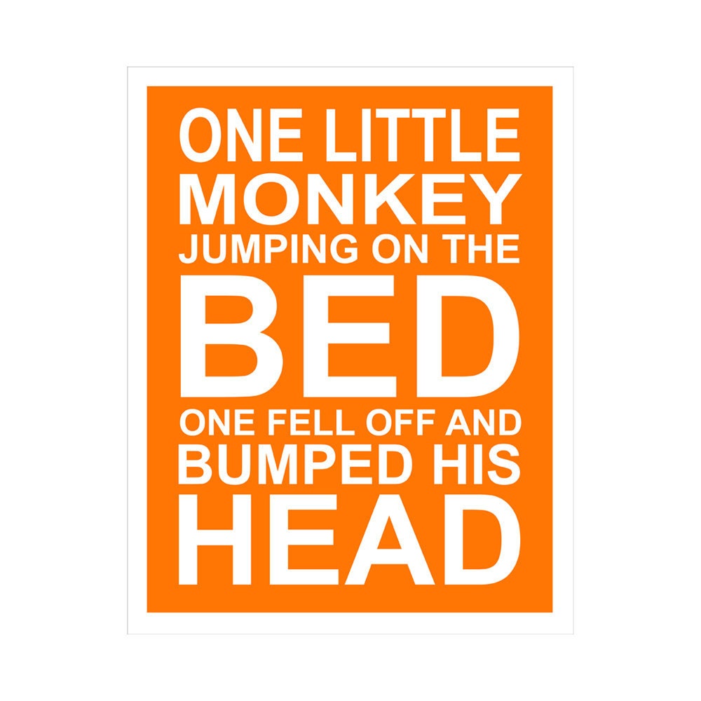 One Little Monkey 11x14 inch print by Finny and Zook