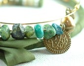 Sarah - Warm Green Bohemian Bracelet Set