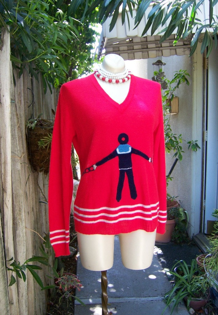 Hellooo Sailor vintage novelty sweater by Shirlee Designs