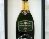 Custom framed bottle- champagne, wine, beer bottle, special occasion momento