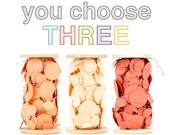 YOU CHOOSE THREE colorful Confetti garlands