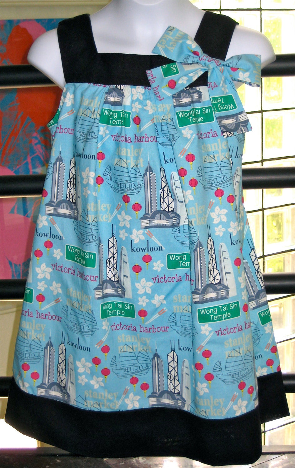 Hong Kong Vacation Cotton Sundress, Girls Size 14