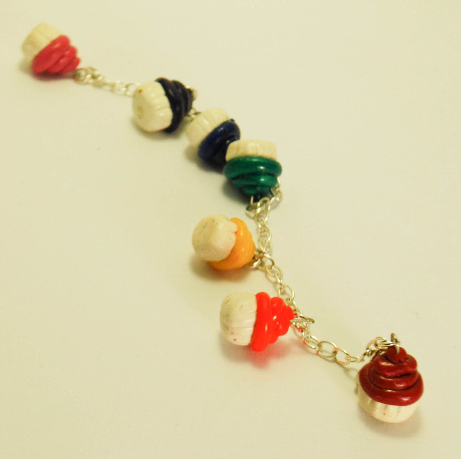 Rainbow Cupcake Bracelet