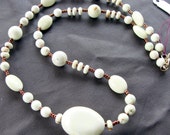 Handmade Gemstone Necklace Rare Australian Lemon Chrysoprase Citron Magnesite and fine bronze Miyuki glass beads