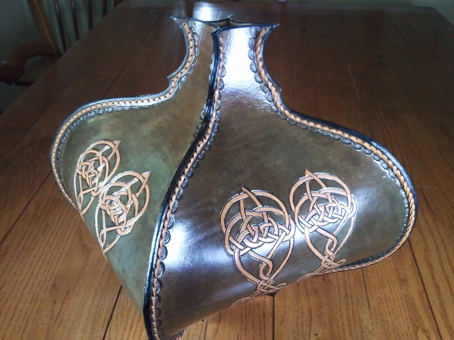 Leather Table Centerpiece